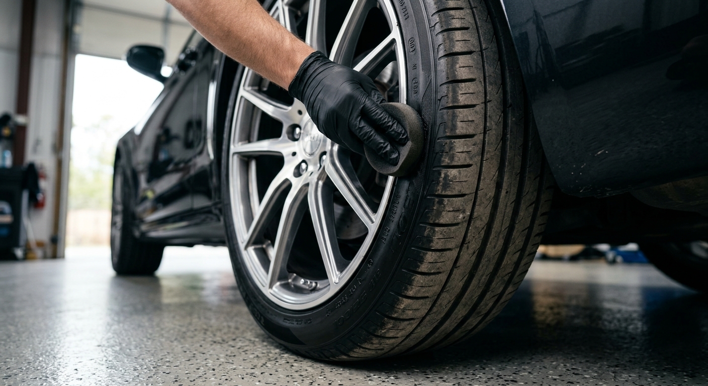 Чернение резины автомобиля: зачем нужно, какие бывают чернители и как наносить правильно