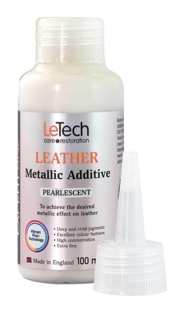 LeTech Leather Metallic Additive Pearlescent - краска для кожи металлик, перламутровый, 50 мл - 2