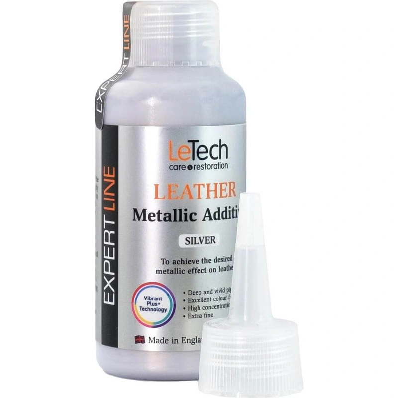 LeTech Leather Metallic Additive Silver 01 - краска для кожи металлик, серебро, 50 мл - 1
