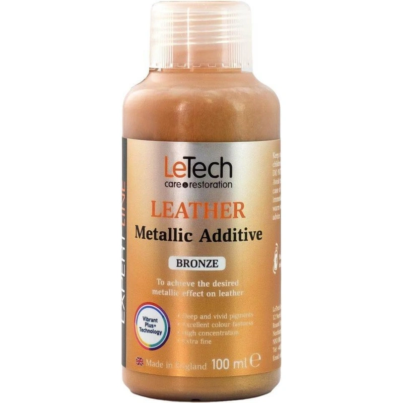 LeTech Leather Metallic Additive Bronze - краска для кожи металлик, бронза, 100 мл - 1