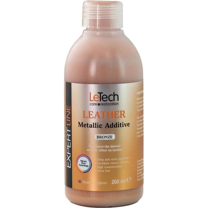 LeTech Leather Metallic Additive Bronze - краска для кожи металлик, бронза, 200 мл - 1