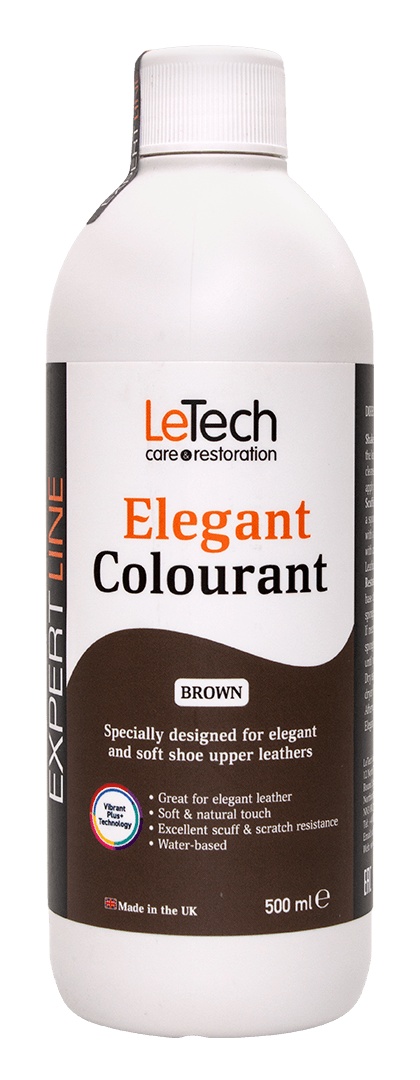 LeTech Elegant Colourant Yellow Oxide - краска для мягкой и галантерейной кожи, оксидный желтый, 500 мл - 3