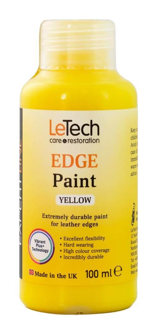 LeTech Leather Edge Paint Yellow - краска для уреза кожи, желтый, 15 мл - 2