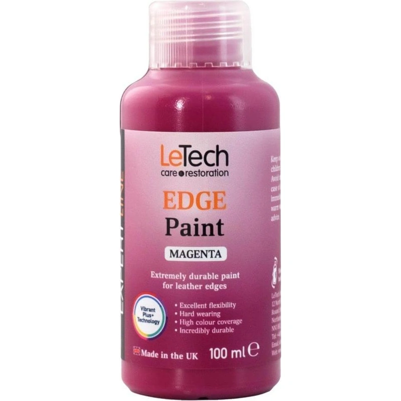 LeTech Leather Edge Paint Magenta - краска для уреза кожи, пурпурный, 200 мл - 1
