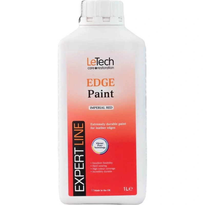 LeTech Leather Edge Paint Imperial Red - краска для уреза кожи, имперский красный, 1 л - 1