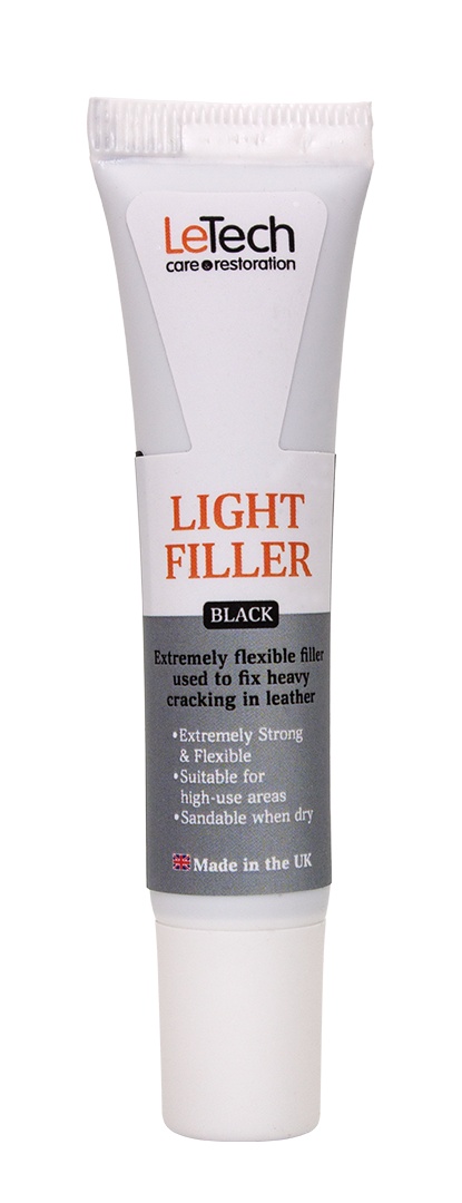LeTech Leather Light Filler Black - жидкая кожа для ремонта, черный, 15 мл - 2
