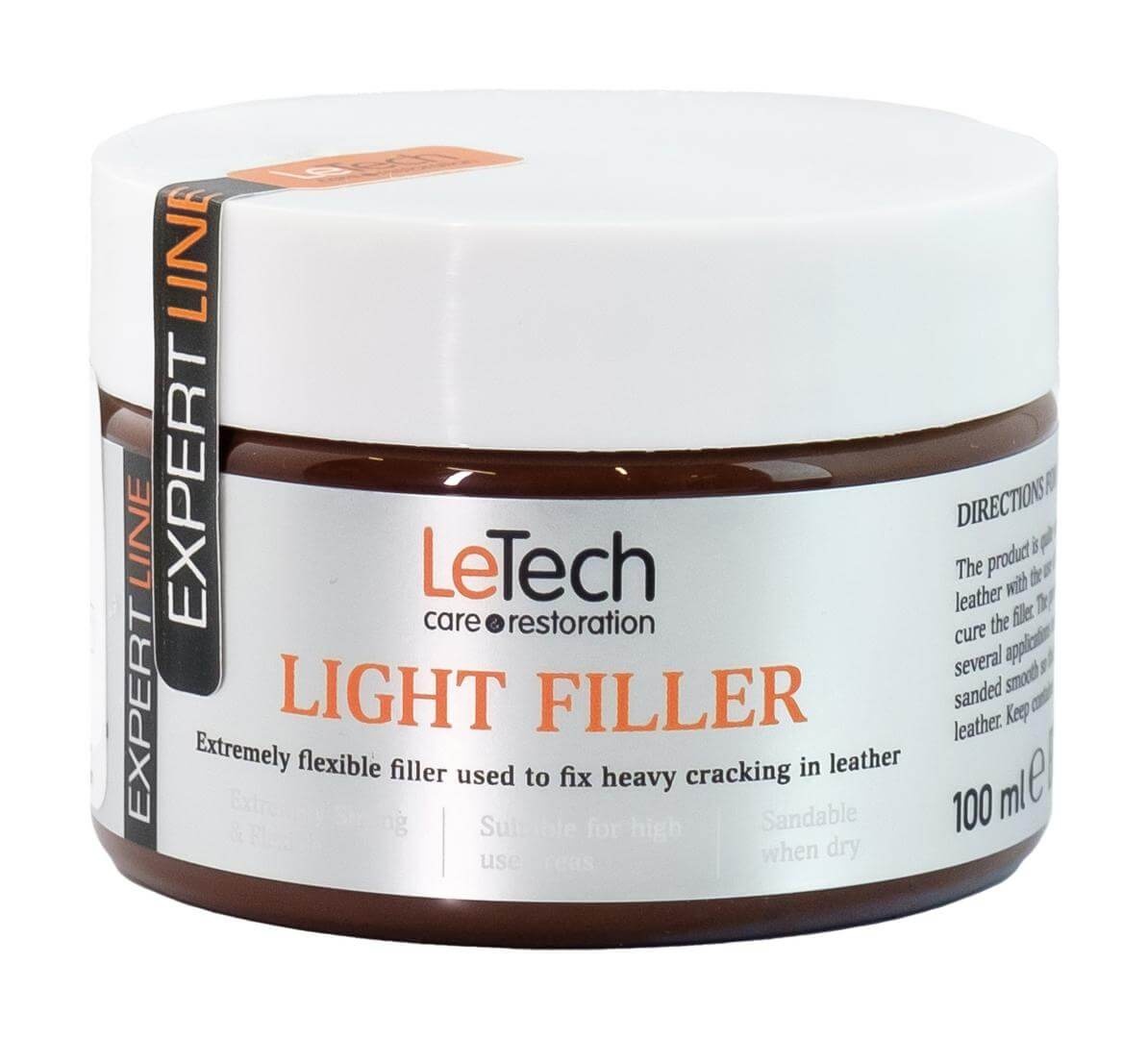 LeTech Leather Light Filler Black - жидкая кожа для ремонта, черный, 15 мл - 3