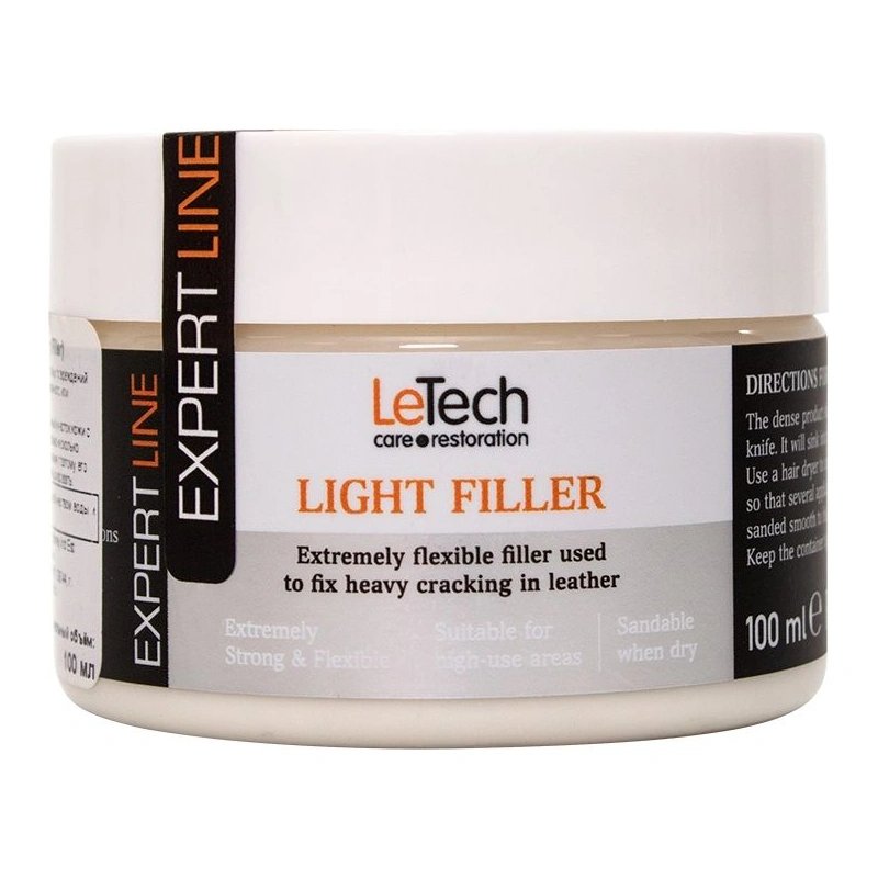 LeTech Leather Light Filler Red - жидкая кожа для ремонта, красный, 100 мл - 1
