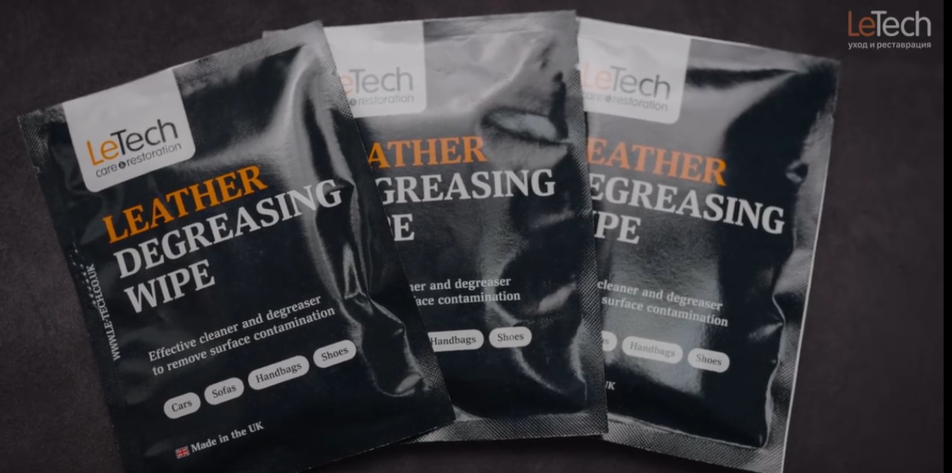 LeTech Leather Degreasing Wipe - обезжиривающая салфетка для кожи, 10 шт - 3