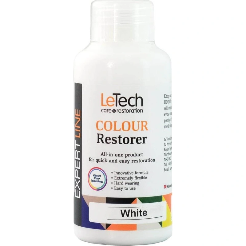 LeTech Leather Colour Restorer White - жидкая кожа для покраски, белый, 15 мл - 1