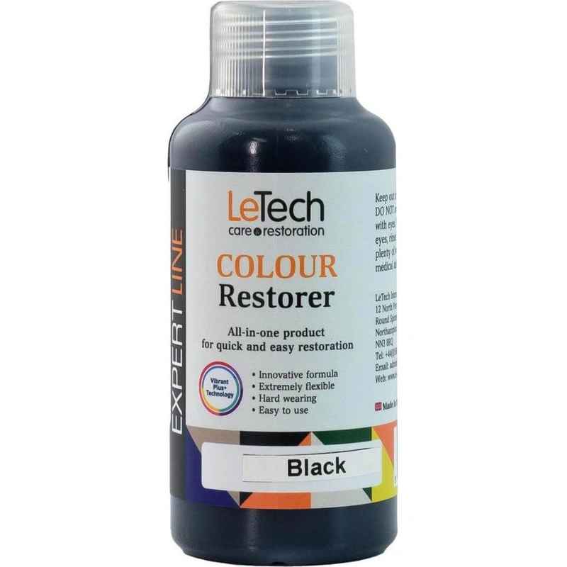 LeTech Leather Colour Restorer Black - жидкая кожа для покраски, черный, 15 мл - 1