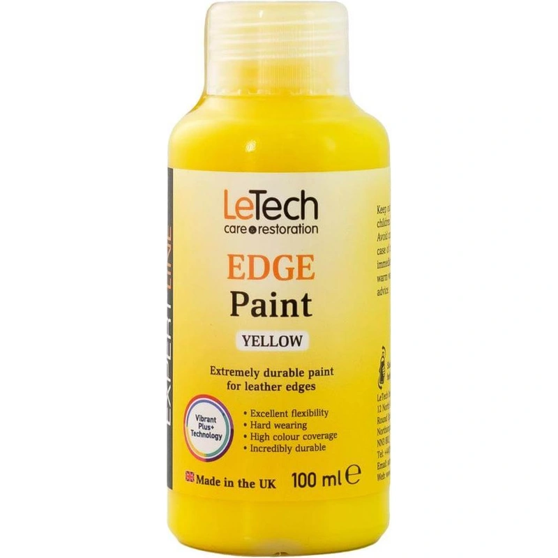 LeTech Leather Edge Paint Yellow - краска для уреза кожи, желтый, 100 мл - 1