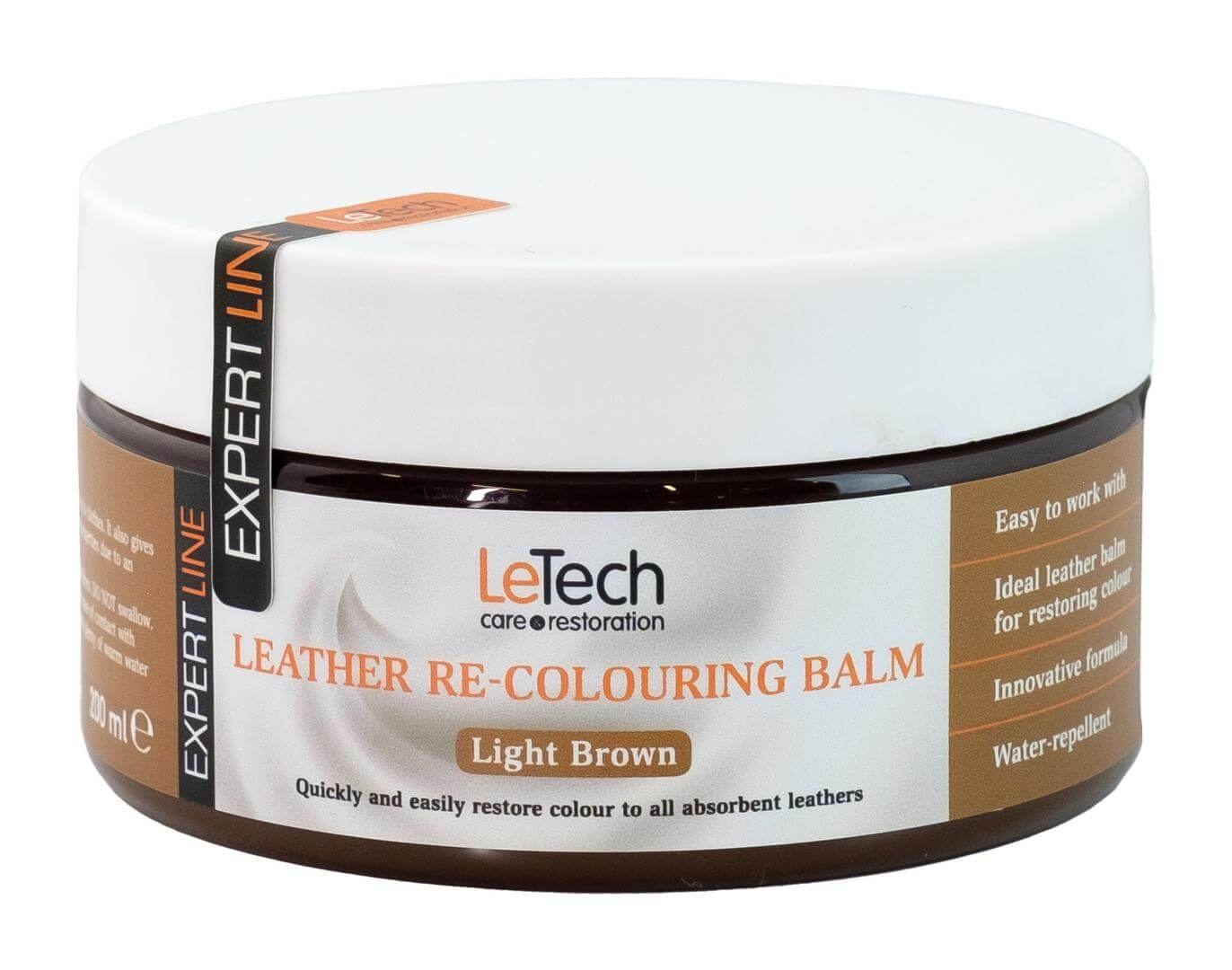 LeTech Leather Re-Colouring Balm Dark Brown - бальзам для восстановления цвета кожи, темно-коричневый, 200 мл - 2