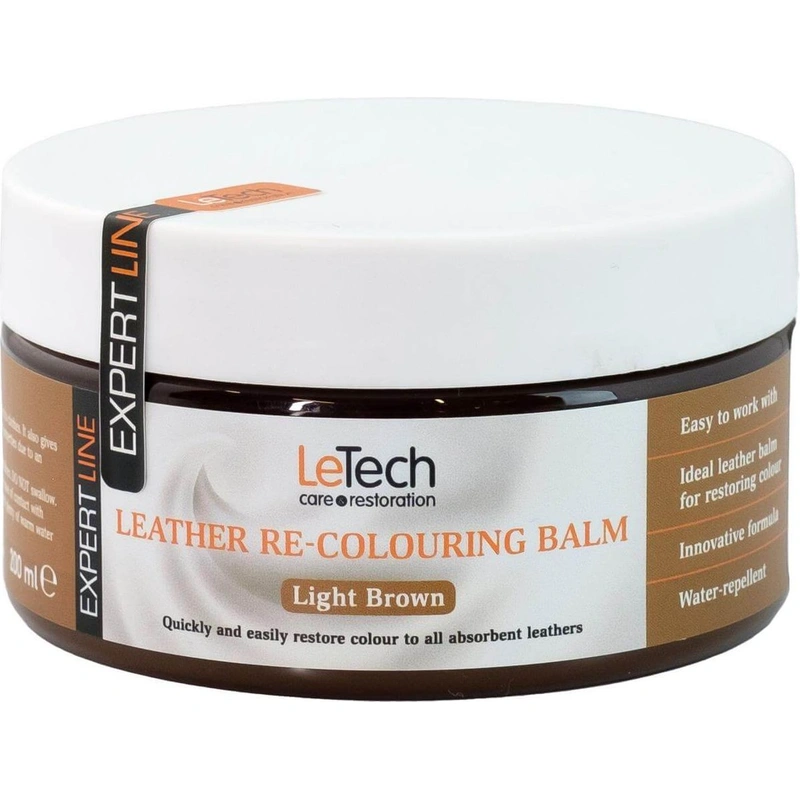 LeTech Leather Re-Colouring Balm Dark Brown - бальзам для восстановления цвета кожи, темно-коричневый, 200 мл - 1