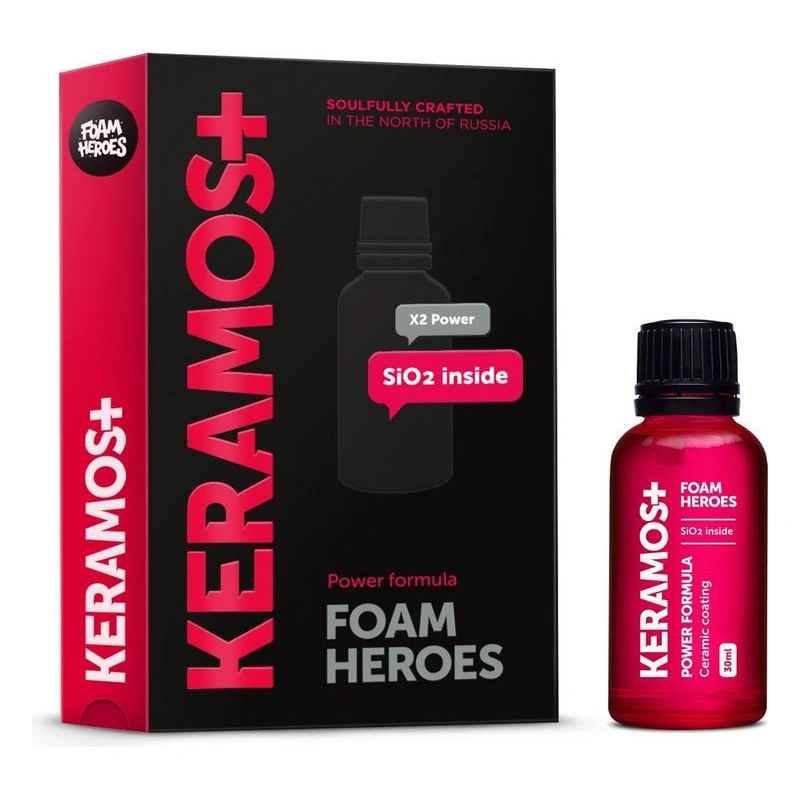 Foam Heroes Keramos+ - керамическое покрытие для ЛКП автомобиля, 30 мл - 1