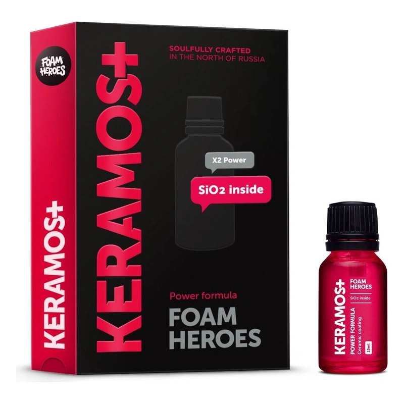 Foam Heroes Keramos+ - керамическое покрытие для ЛКП автомобиля, 15 мл - 1