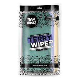 Foam Heroes Terry Wipe - универсальная двусторонняя микрофибра без оверлока 35х35 см (9шт), 300 г/м2