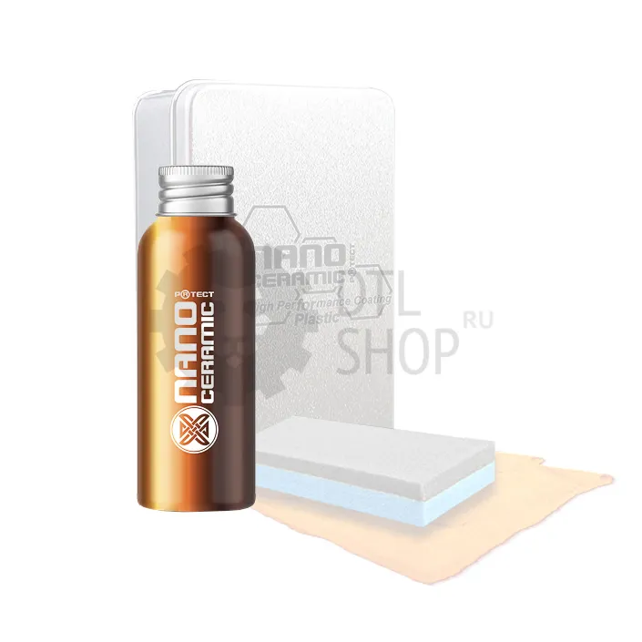 Nano Ceramic Protect Plastic - Состав для защиты пластиковых и резиновых поверхностей, 80 мл - 1