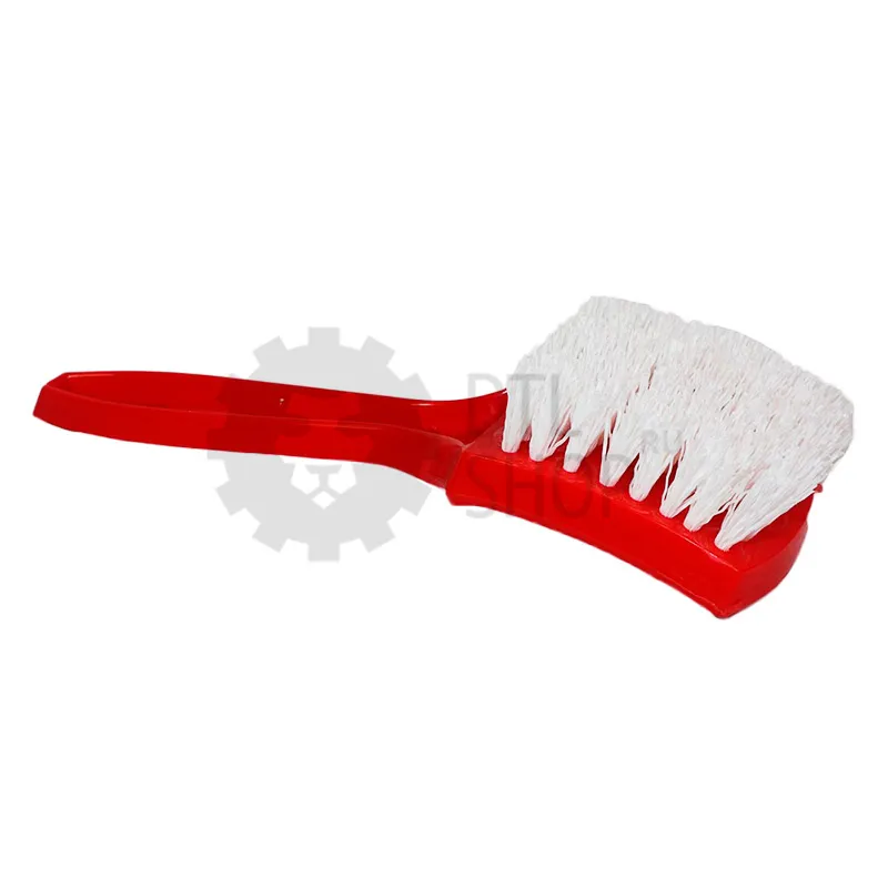 Hi-Tech Poly Bristle Whitewall & Tire Scrub Brush - Щетка с нейлоновой щетиной для шин и карпета, красная - 1