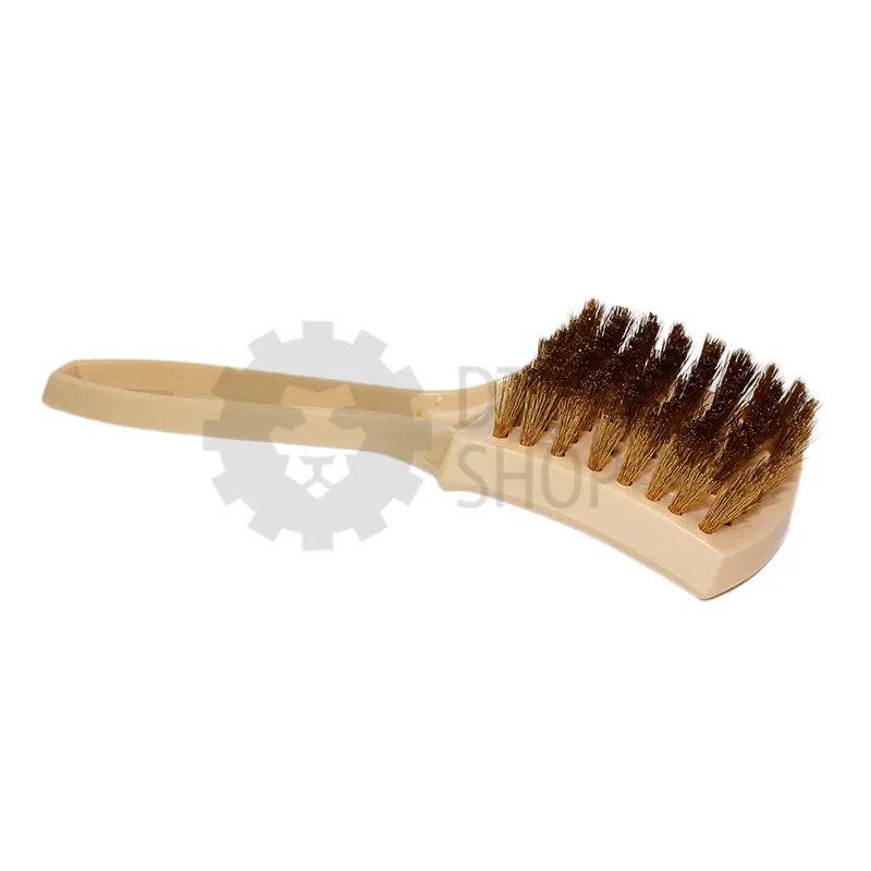 Hi-Tech Super Dense Brass Bristle Whitewall & Tire Brush - Щетка с медной щетиной для карпета - 1