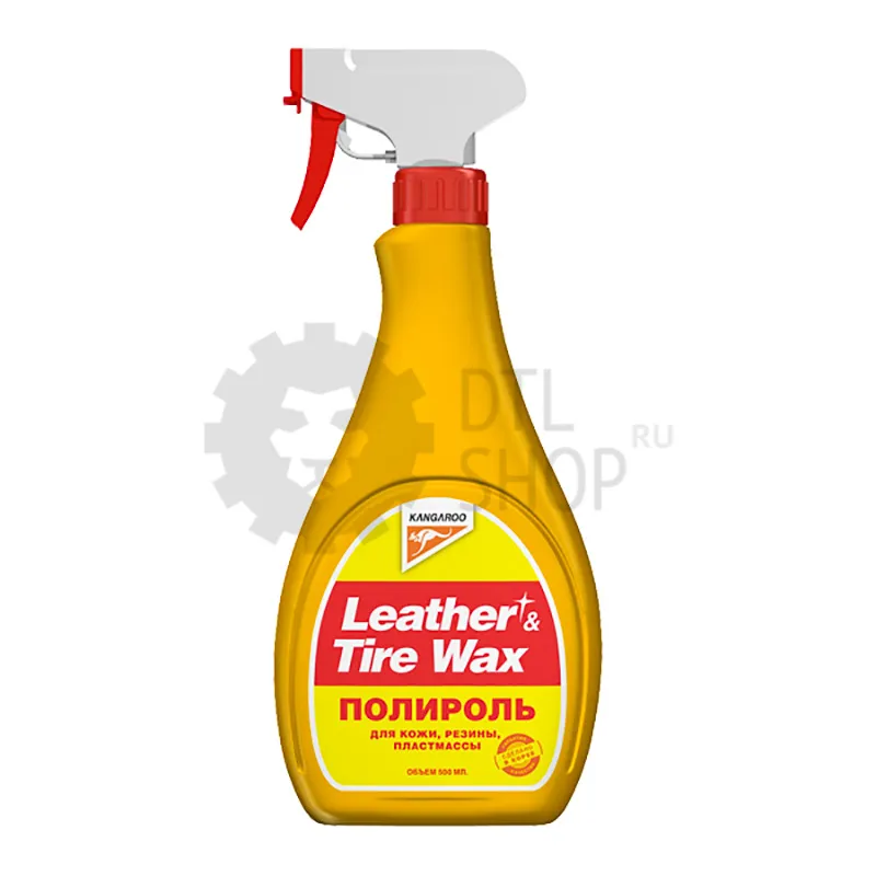 Kangaroo Leather & Tire Wax - Полироль универсальный для кожи, резины и пластика, 500 мл - 1