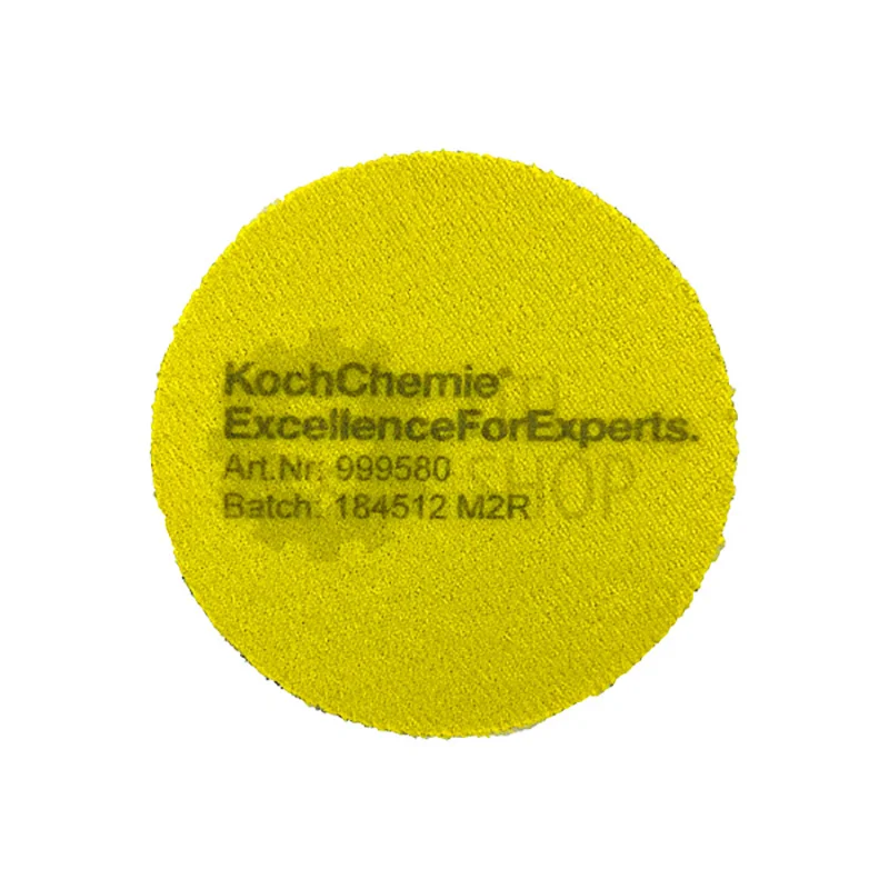 Koch Chemie Fine Cut Pad - Полировальный диск поролоновый средней жесткости, желтый, 76 мм - 3