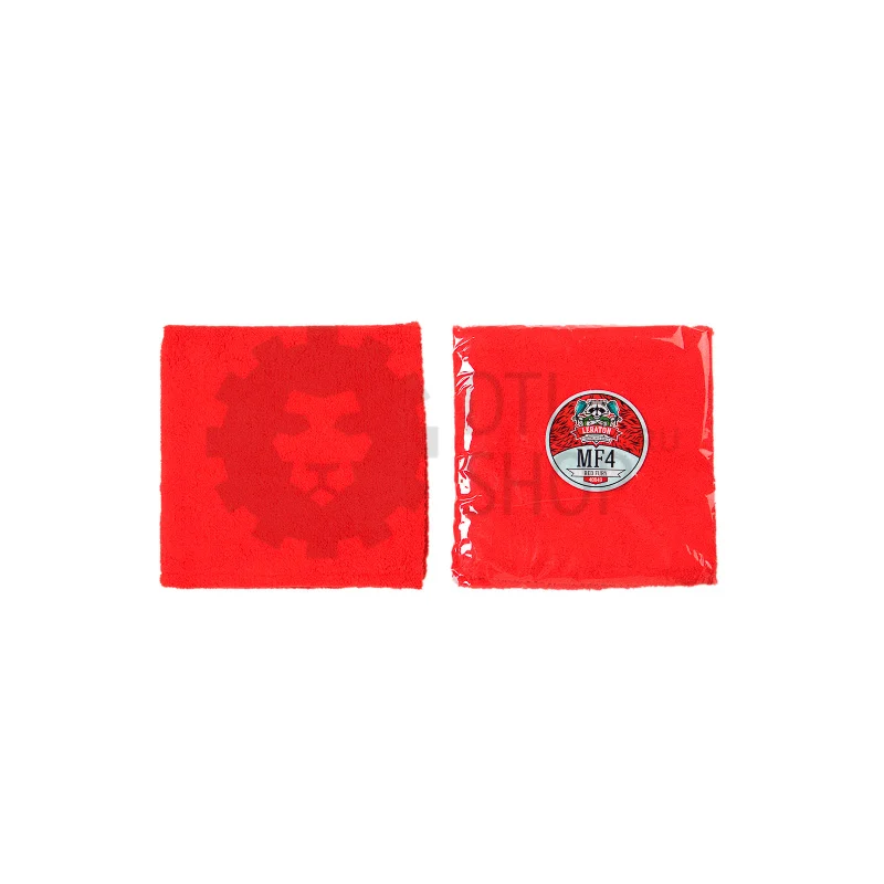 Leraton MF4 Red Fury - Микрофибра без оверлока для полировки, красная, 40x40 см