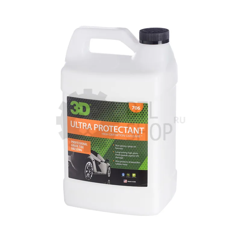 3D Ultra Protectant - Средство для чернения шин, 3.78 л - 1