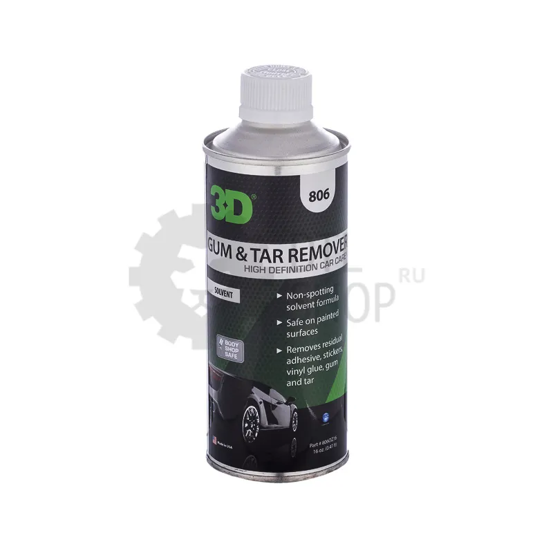 3D Gum & Tar Remover - Очиститель битума, дорожного налета, 473 мл - 1
