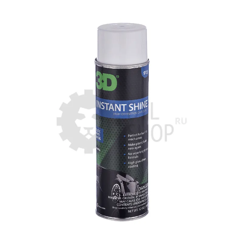 3D Instant Shine - Средство для ухода за резиной и пластиком, аэрозоль, 340 гр - 1