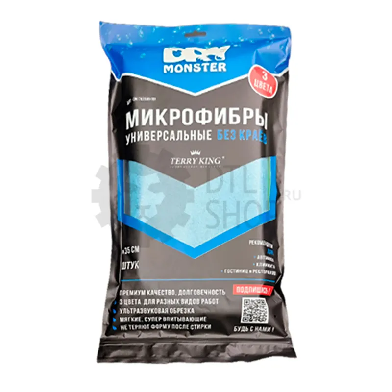 Dry Monster Dry Monster Набор микрофибровых салфеток, 35х35 см, 9 шт - 1