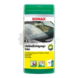 Sonax Glass cleaning wipes - Салфетки для очистки стекол в тубе