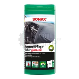 Sonax Plastic care wipes - Салфетки для очистки пластика в тубе, 25 шт