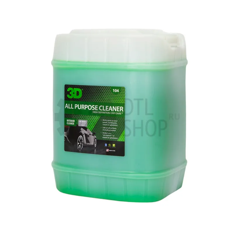 3D All Purpose Cleaner - Биоразлагаемый очиститель для всех типов поверхностей салона и кузова, 18.93 л - 1