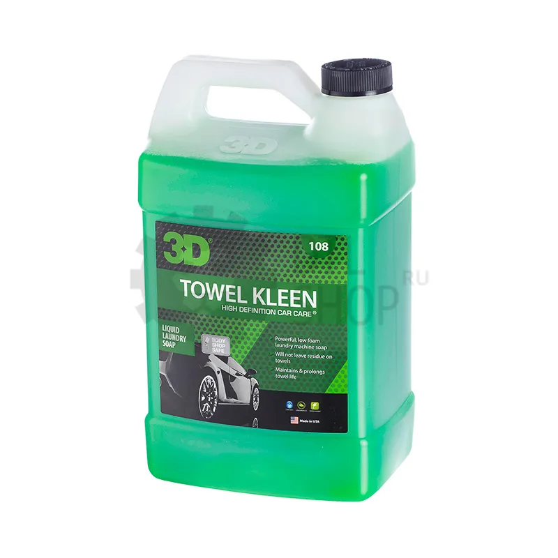 3D Towel Kleen - Средство для стирки полотенец из микрофибры, хлопка, шерсти, 3.78 л - 1