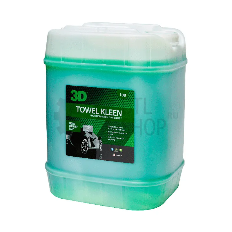 3D Towel Kleen - Средство для стирки полотенец из микрофибры, хлопка, шерсти, 18.93 л - 1