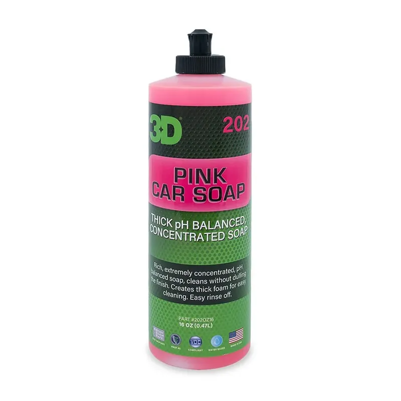 3D Pink Car Soap - Концентрированный pH-сбалансированный шампунь, 473 мл - 1