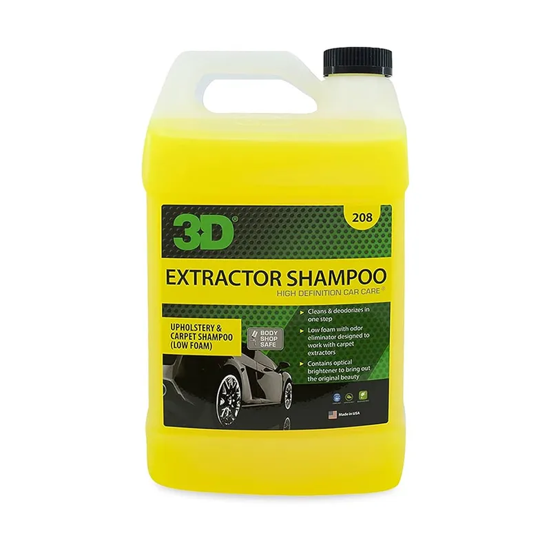 3D Extractor Shampoo - Низкопенный состав для очистки ковров, сидений и обивки, 3.78 л - 1