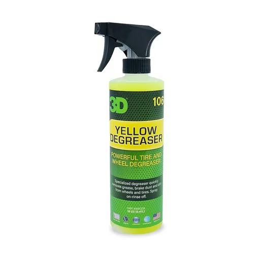 3D Yellow Degreaser - Средство для удаления тормозной пыли и жирных пятен с покрышек/колес, 473 мл - 1