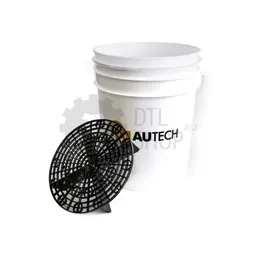 Autech Ведро для мойки автомобиля с пескоотделителем, белое