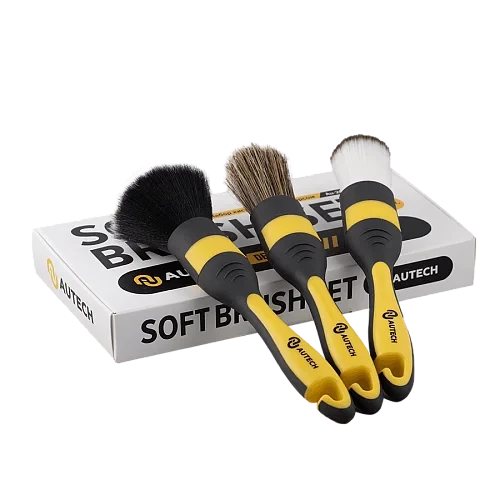 AuTech Soft Brush Set - Набор кистей с мягким ворсом, комплект из 3-х штук