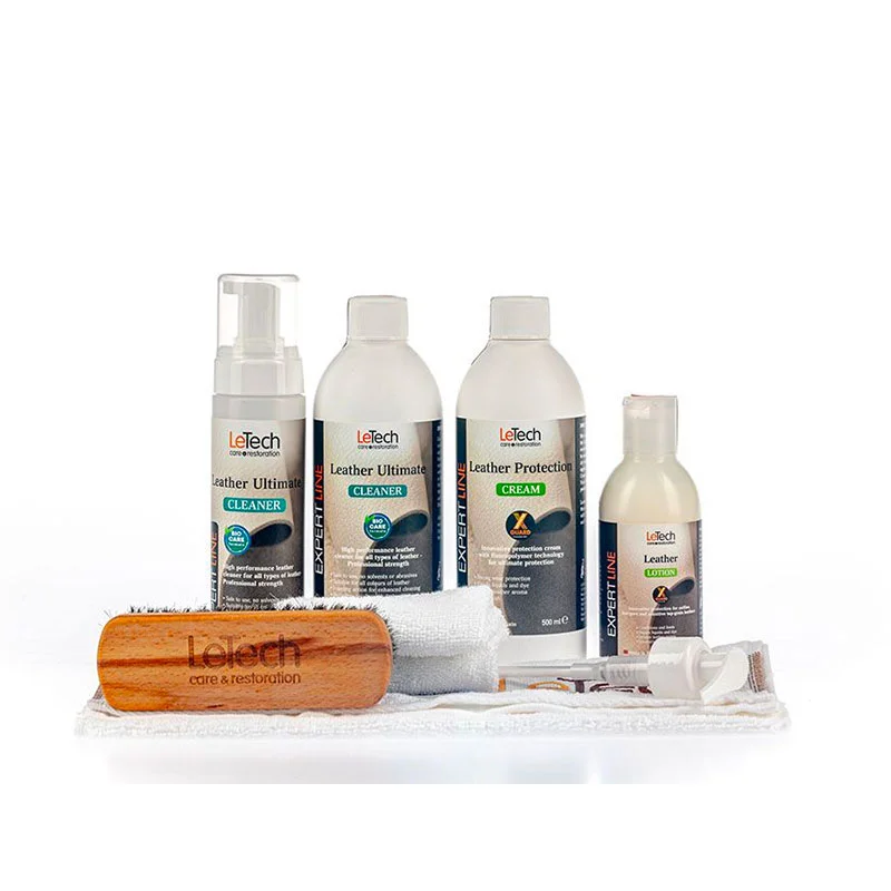 LeTech Leather Care Kit Advanced - Большой набор для ухода за кожей, 500 мл
