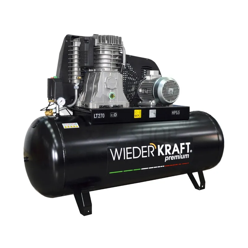 WiederKraft Профессиональный компрессор с высокой производительностью, 270 л, 656 л/мин - 1