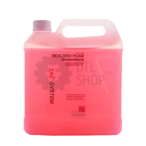 TACSYSTEM IRON ZERO-FOAM - Бесконтактный шампунь с удалением металлических вкраплений, 4 л - 1