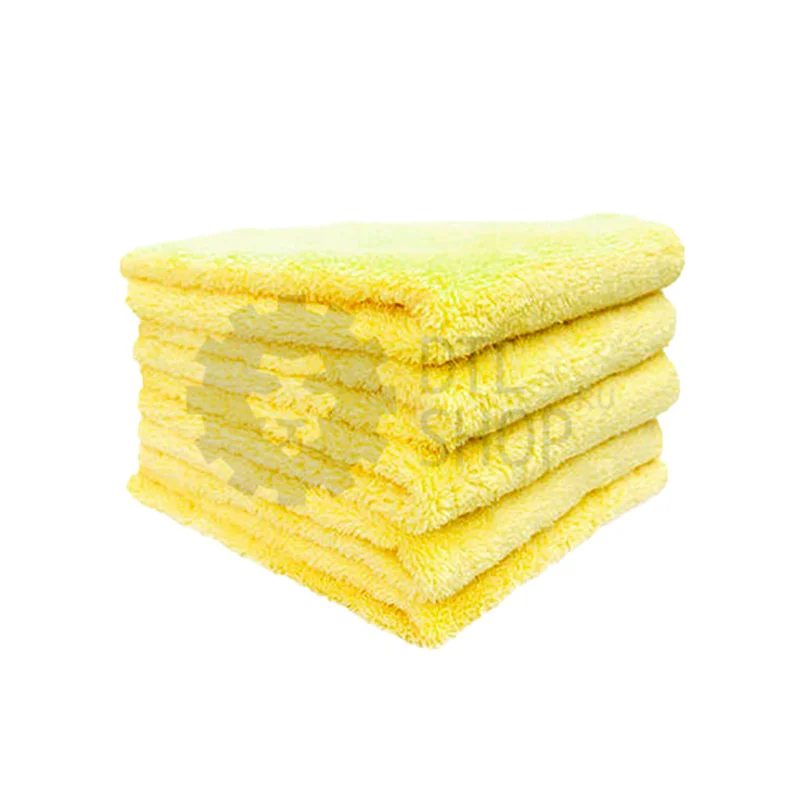 PureStar Plush Light Edge Less Buffing Towel - Набор двусторонних микрофибровых салфеток, желтые, 40х40 см, 5 шт.