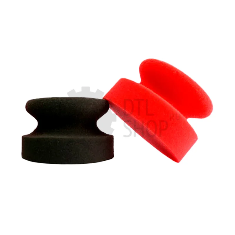 PureStar Sponge Applicator - Набор аппликаторов для нанесения воска или чернения шин, красный + черный, 2 шт