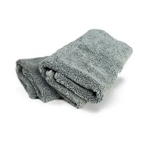 HANKO Серая двухсторонняя салфетка из микрофибры, 40х40см, 2шт/уп (размер ворса с одной стороны 2мм, с другой 6 мм) - 1