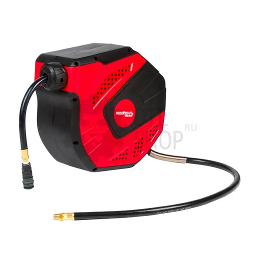 WiederKraft Пневматическая катушка с шлангом для подачи сжатого воздуха, 10/16 мм, 3/8'', длина 10 м - 1