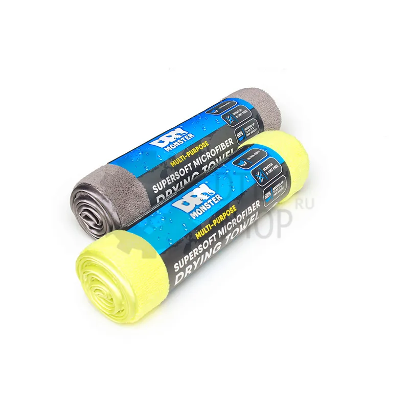 Dry Monster Dry Monster Drying Towel - Полотенце для сушки авто, желтое, 60х80 см - 1