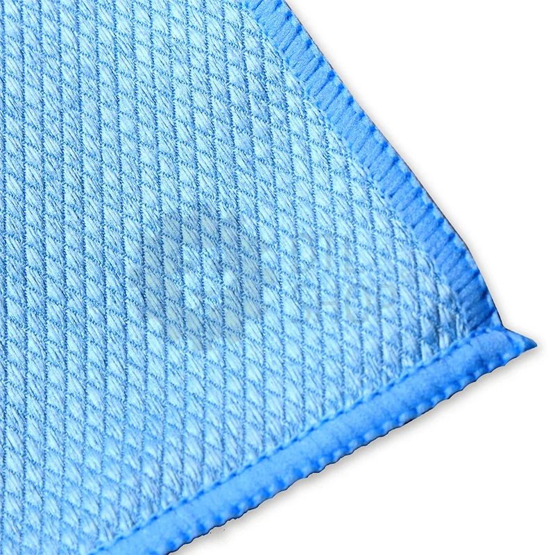 Dry Monster Glass Diamond - Микрофибровая салфетка для стекол, голубая, 30х40 см - 2